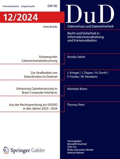 Datenschutz und Datensicherheit - DuD 12/2024