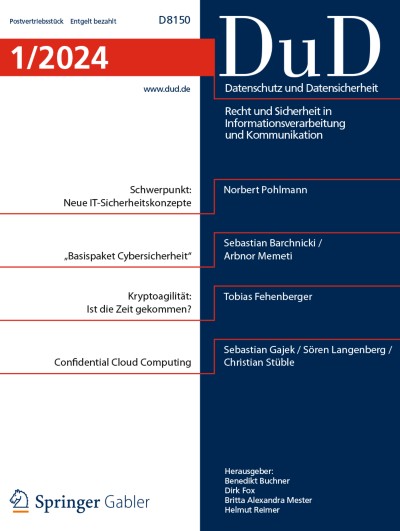 Datenschutz und Datensicherheit - DuD 1/2024
