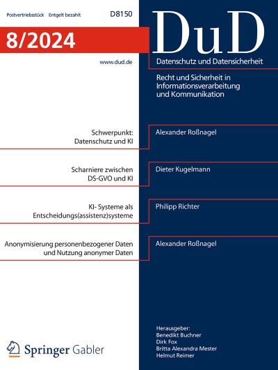 Datenschutz und Datensicherheit - DuD 8/2024