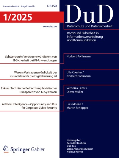 Datenschutz und Datensicherheit - DuD 1/2025