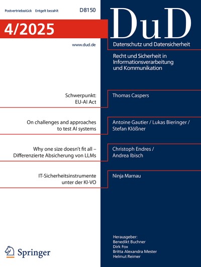 Datenschutz und Datensicherheit - DuD 4/2025