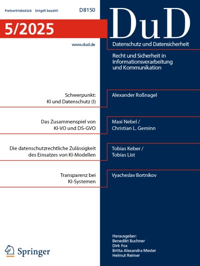 Datenschutz und Datensicherheit - DuD 5/2025
