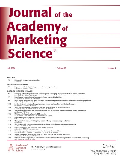 Journal of the Academy of Marketing Science 4/2024