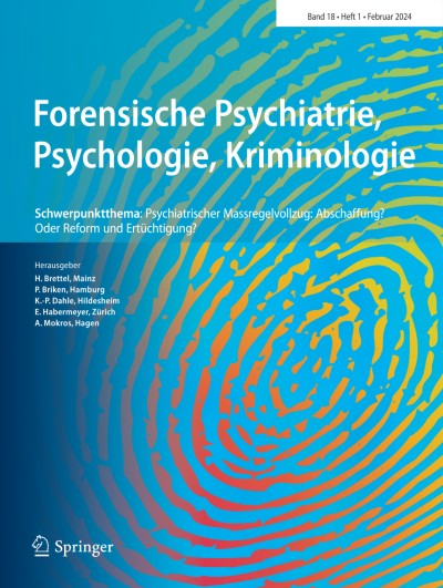 Forensische Psychiatrie, Psychologie, Kriminologie 1/2024