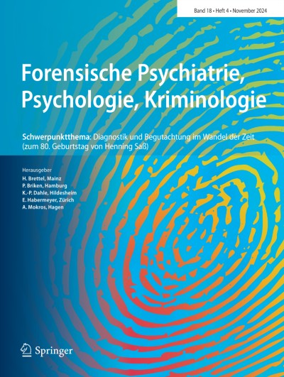 Forensische Psychiatrie, Psychologie, Kriminologie 4/2024