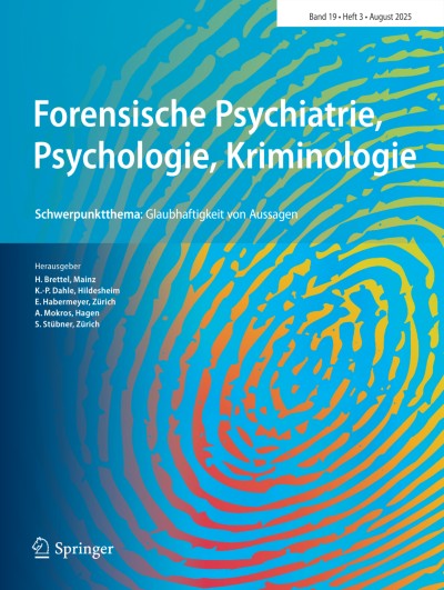 Forensische Psychiatrie, Psychologie, Kriminologie 3/2025