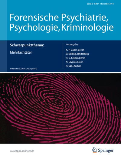 Forensische Psychiatrie, Psychologie, Kriminologie 4/2014