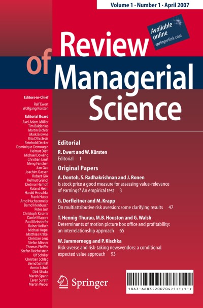 Review of Managerial Science 1/2007