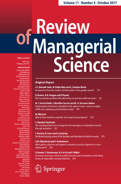 Review of Managerial Science 4/2017