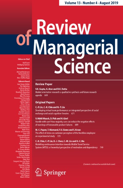 Review of Managerial Science 4/2019