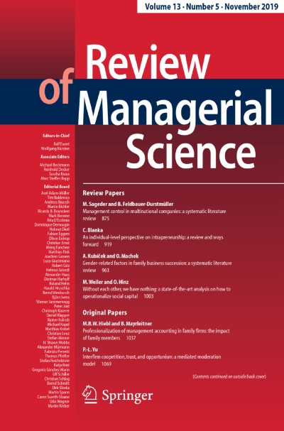 Review of Managerial Science 5/2019