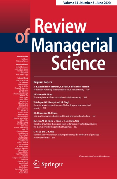 Review of Managerial Science 3/2020
