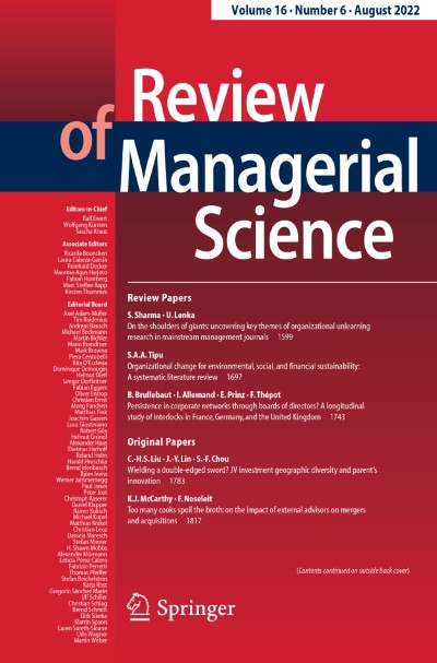 Review of Managerial Science 6/2022