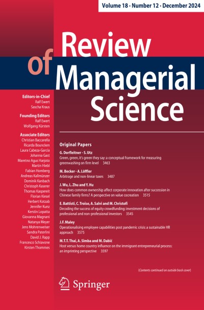 Review of Managerial Science 12/2024