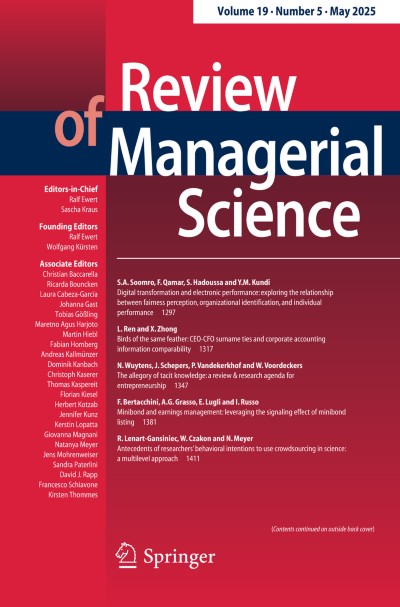Review of Managerial Science 5/2025
