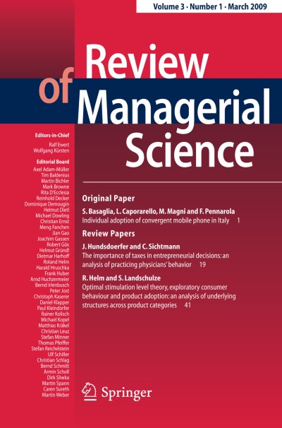 Review of Managerial Science 1/2009