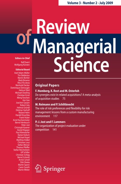 Review of Managerial Science 2/2009