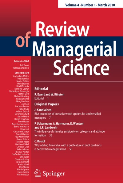 Review of Managerial Science 1/2010