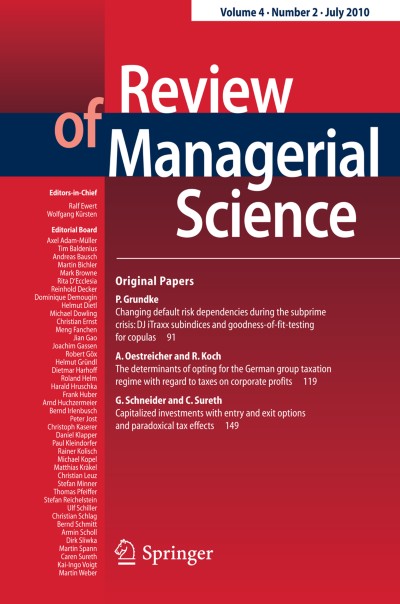 Review of Managerial Science 2/2010