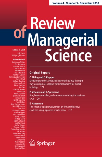 Review of Managerial Science 3/2010