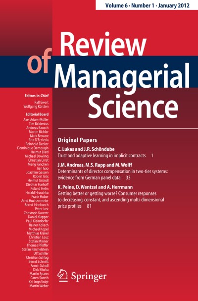 Review of Managerial Science 1/2012