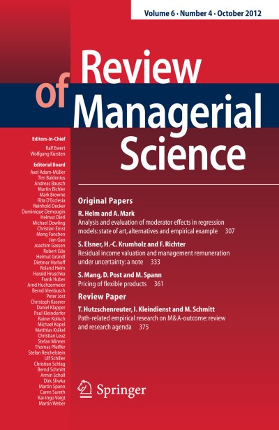 Review of Managerial Science 4/2012