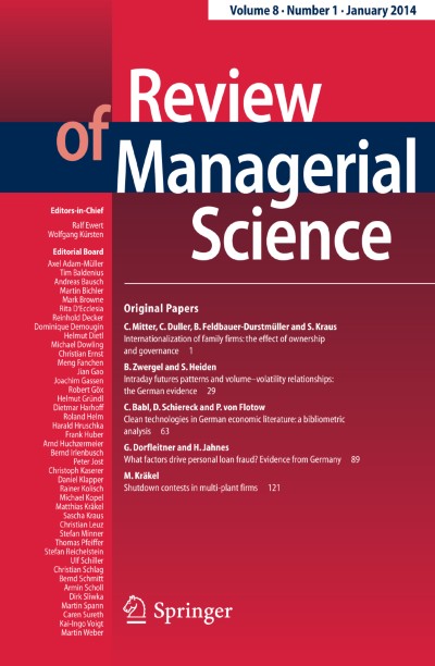 Review of Managerial Science 1/2014