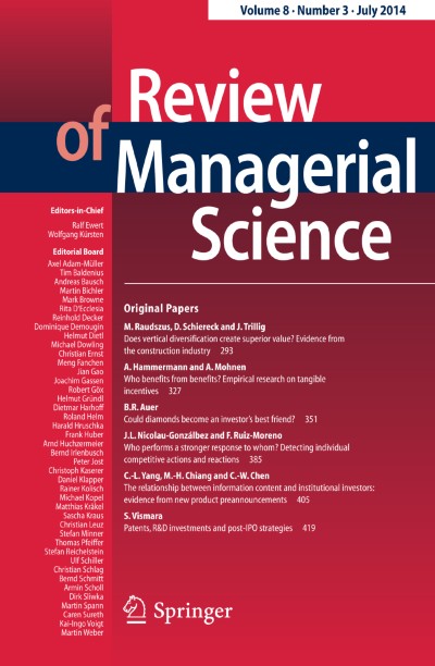 Review of Managerial Science 3/2014