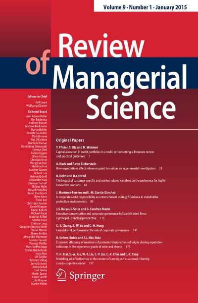 Review of Managerial Science 1/2015