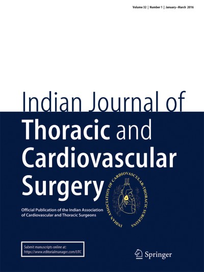 Indian Journal of Thoracic and Cardiovascular Surgery 1/2016