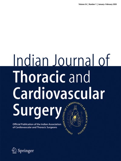 Indian Journal of Thoracic and Cardiovascular Surgery 1/2020