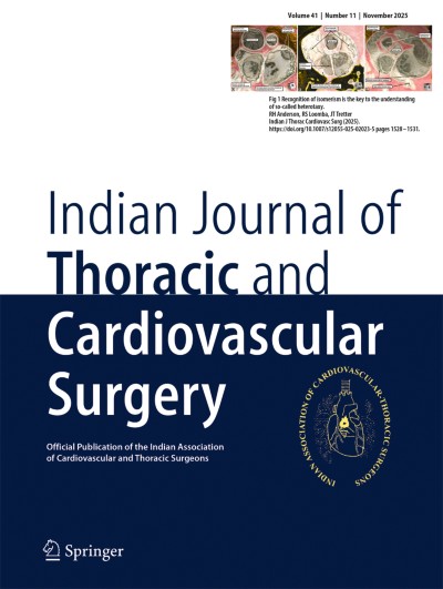Indian Journal of Thoracic and Cardiovascular Surgery 11/2025