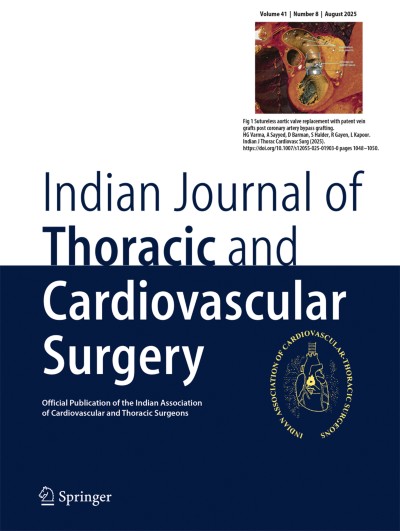 Indian Journal of Thoracic and Cardiovascular Surgery 8/2025