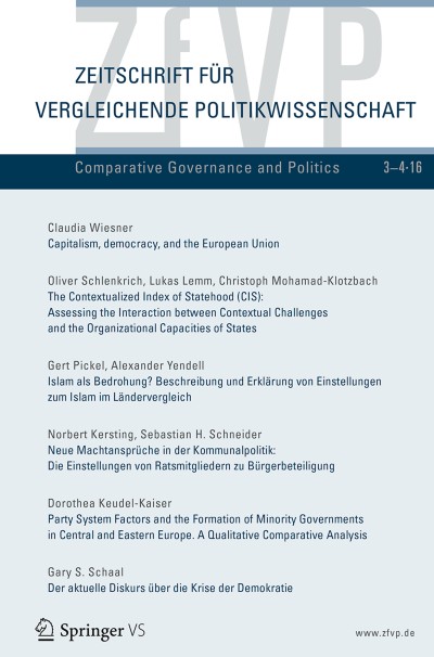 Zeitschrift für Vergleichende Politikwissenschaft 3-4/2016