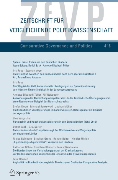 Zeitschrift für Vergleichende Politikwissenschaft 4/2018