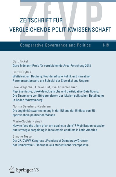 Zeitschrift für Vergleichende Politikwissenschaft 1/2019