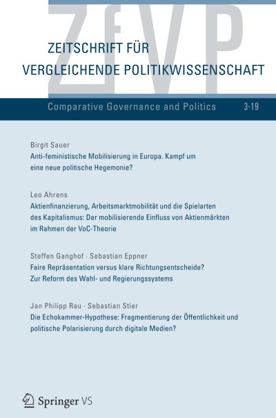 Zeitschrift für Vergleichende Politikwissenschaft 3/2019