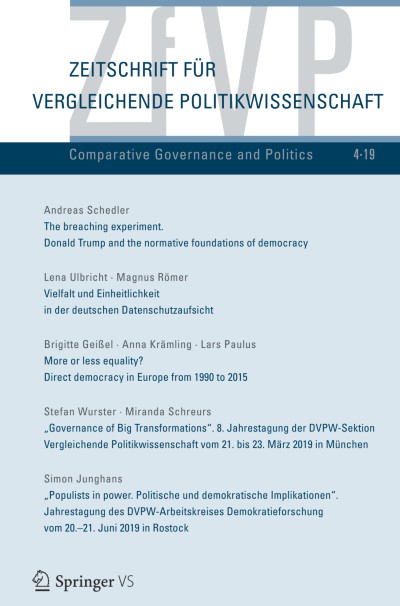 Zeitschrift für Vergleichende Politikwissenschaft 4/2019