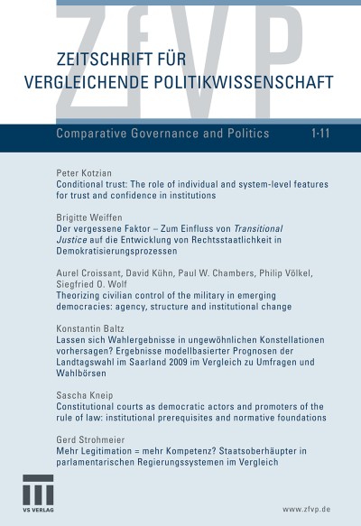 Zeitschrift für Vergleichende Politikwissenschaft 1/2011