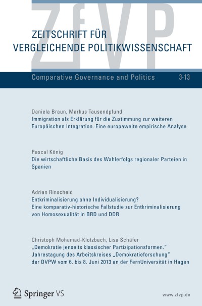 Zeitschrift für Vergleichende Politikwissenschaft 3/2013