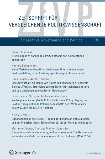 Zeitschrift für Vergleichende Politikwissenschaft 3/2015