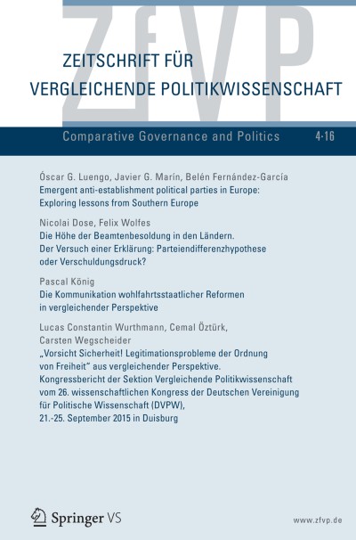 Zeitschrift für Vergleichende Politikwissenschaft 4/2016