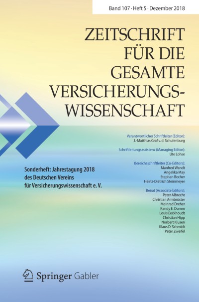 Auswirkungen von Smart-Home-Technologien auf die verbundene Hausrat- und Wohngebäudeversicherung – Markt, Ausgestaltungsmerkmale und Preisbereitschaft