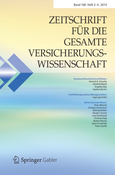 Link to Journal Zeitschrift für die gesamte Versicherungswissenschaft