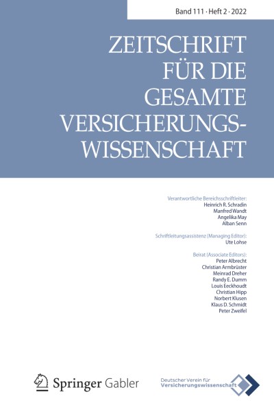 Zeitschrift für die gesamte Versicherungswissenschaft 2/2022