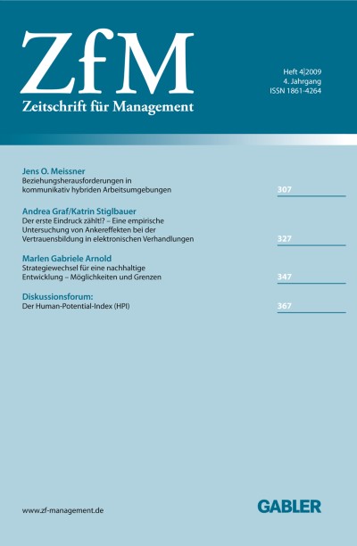 Zeitschrift für Management 4/2009