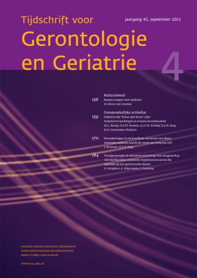 Tijdschrift voor Gerontologie en Geriatrie 4/2011