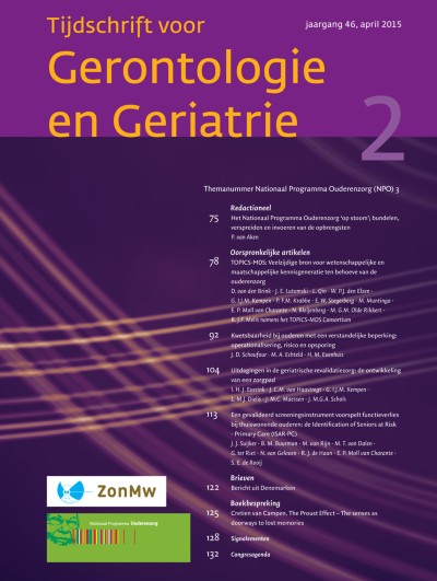 Tijdschrift voor Gerontologie en Geriatrie 2/2015