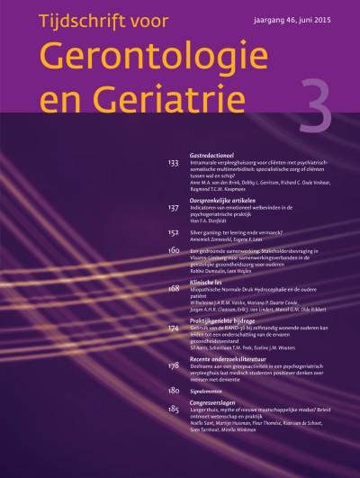 Tijdschrift voor Gerontologie en Geriatrie 3/2015