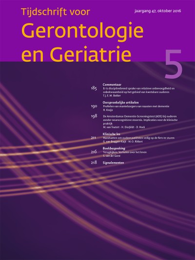 Tijdschrift voor Gerontologie en Geriatrie 5/2016